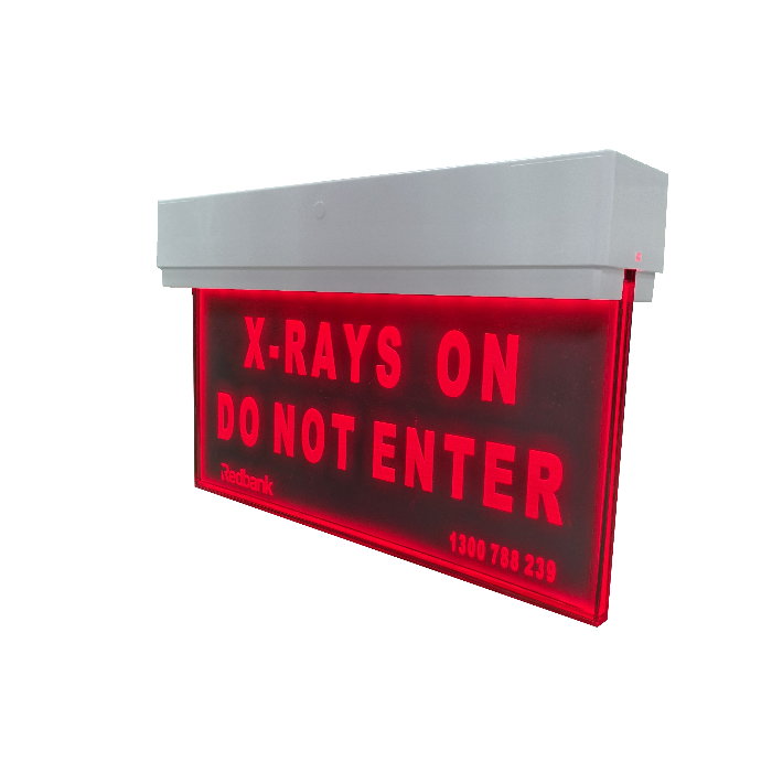 Edgelit LED Warning Sign, Ceiling/Wall mount, 240VAC