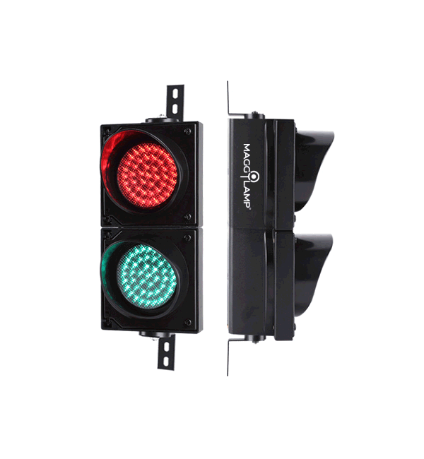 Maggylamp LED Traffic Light (100mm - 2 aspect, Red/Green, 12-24V DC)