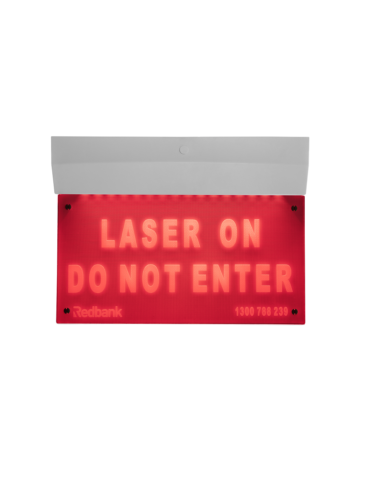 Edgelit LED Warning Sign, Ceiling/Wall mount, 240VAC