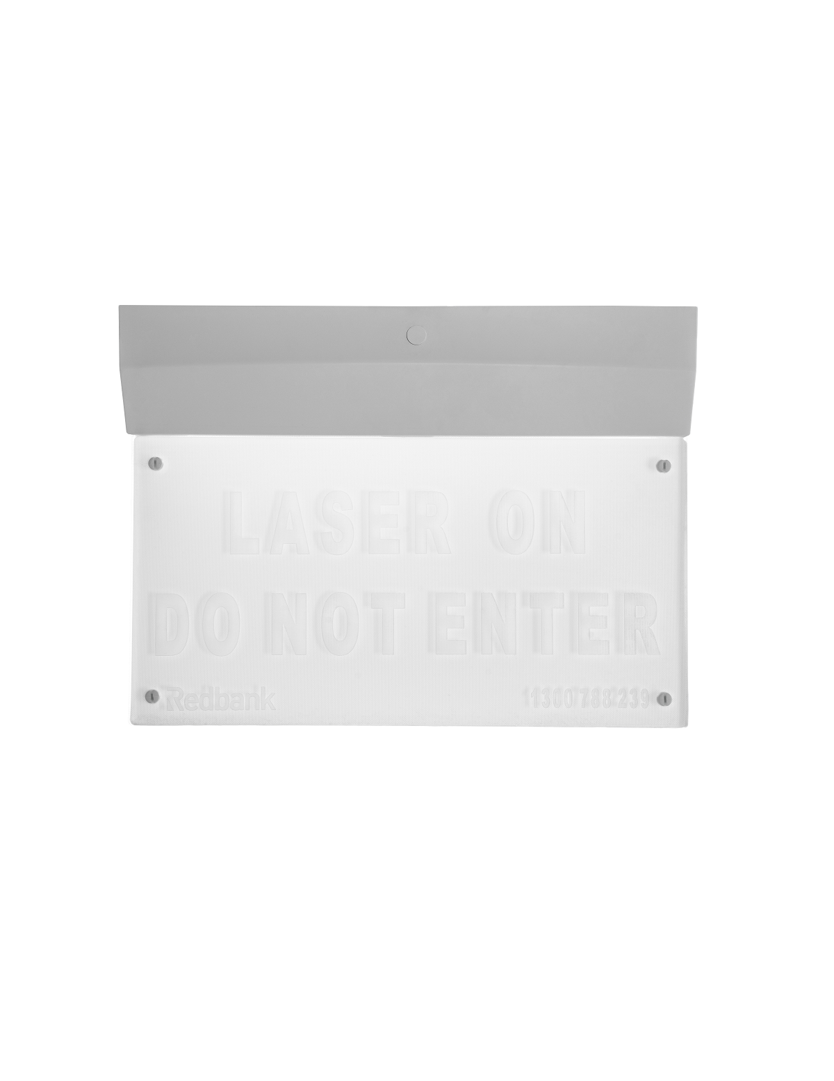 Edgelit LED Warning Sign, Ceiling/Wall mount, 240VAC