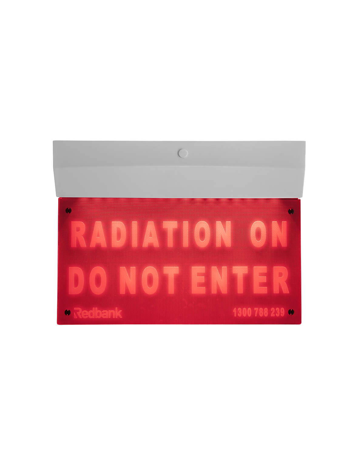 Edgelit LED Warning Sign, Ceiling/Wall mount, 240VAC
