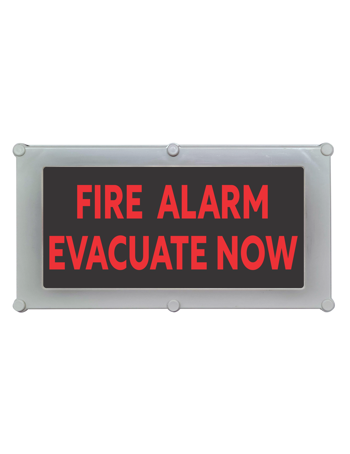Maggylamp Backlit LED Warning Sign, Black with Red Text