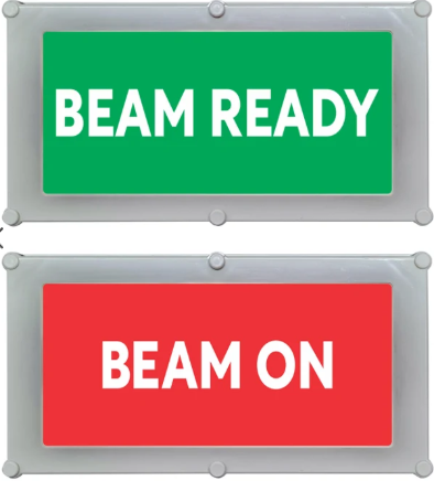 BEAM READY & BEAM ON Signs for Linear Accelerator (LINAC) Rooms in Australian Hospitals