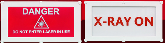 Medical Illuminated Warning Sign – Red and White Text