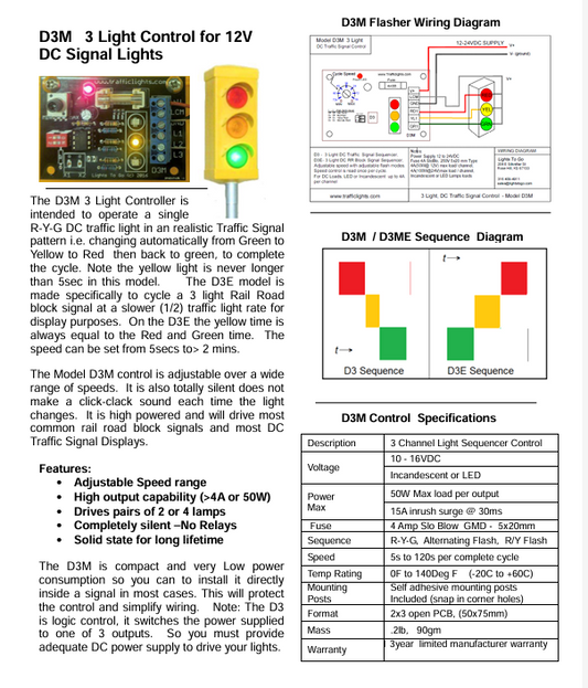 Traffic Light Sequence Controller-Red/Amber/Green Sequencer.