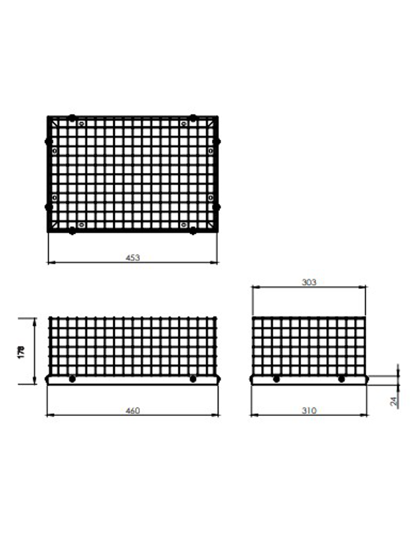 Wall/Floor Mounted Light Guard 45x30x18cm