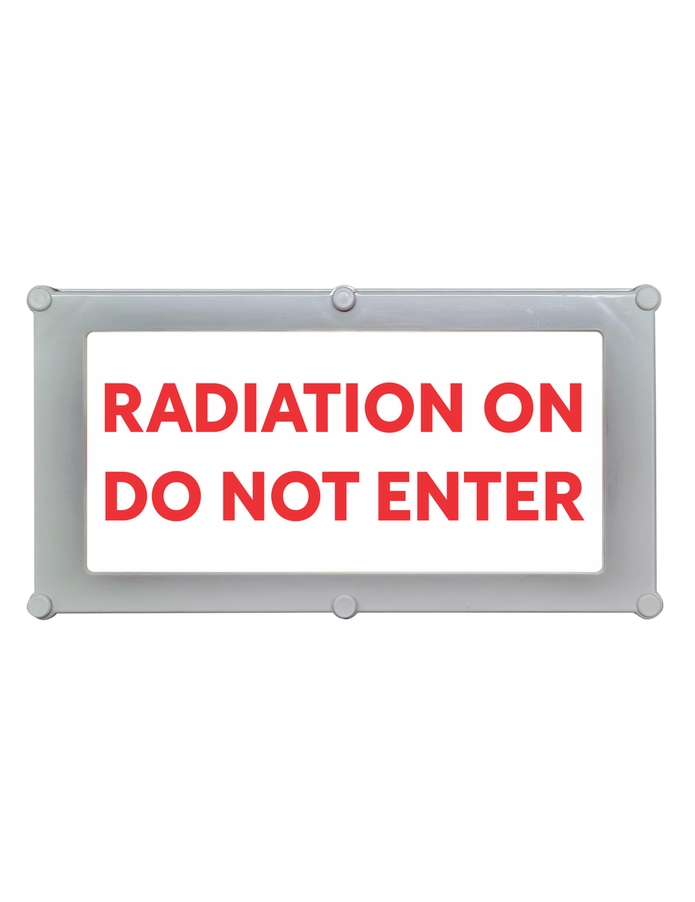 Maggylamp Backlit LED Warning Sign, Red Text on White, Ceiling/Wall mo
