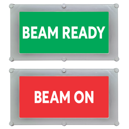 Maggylamp Backlit LED Warning Sign, Beam On or Beam Ready, Red/Green with White Text