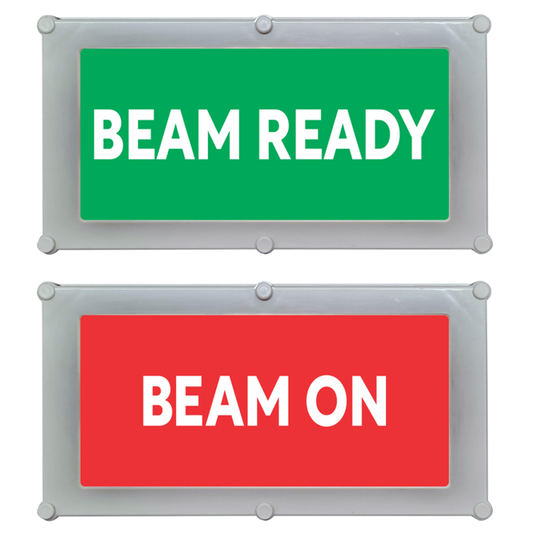 Maggylamp Backlit LED Warning Sign, Beam On or Beam Ready, Red/Green with White Text