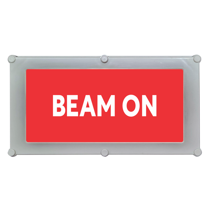 Maggylamp Backlit LED Warning Sign, Beam On or Beam Ready, Red/Green with White Text