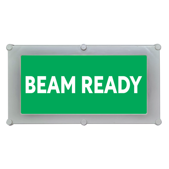 Maggylamp Backlit LED Warning Sign, Beam On or Beam Ready, Red/Green with White Text