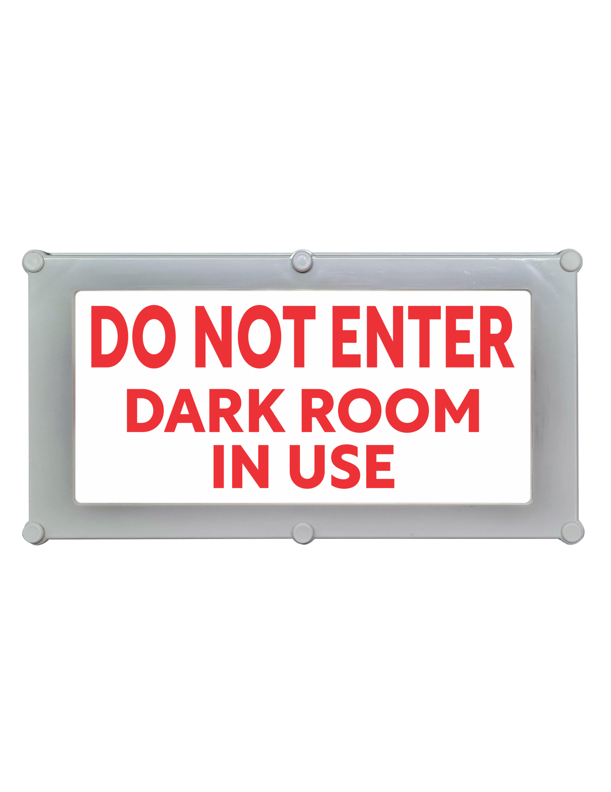 Maggylamp Backlit LED Warning Sign, Red Text on White, Ceiling/Wall mount