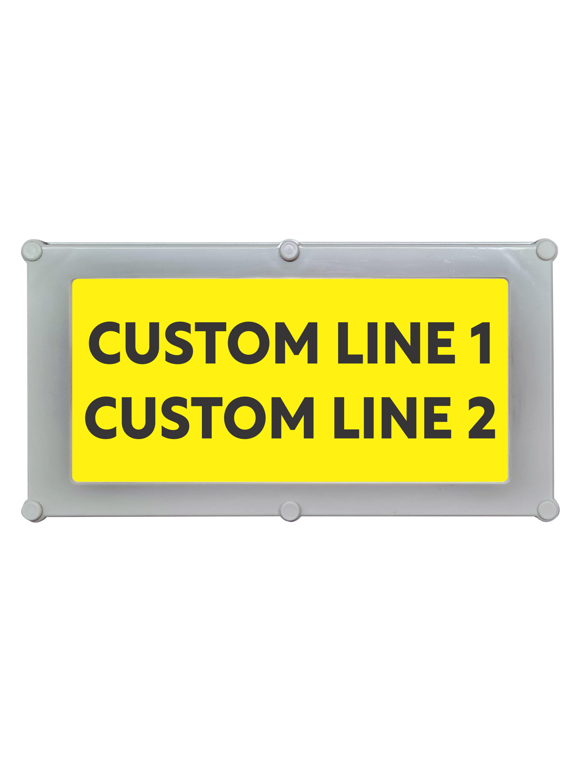 Maggylamp Backlit LED Warning Sign with Custom Text, Ceiling/Wall mount